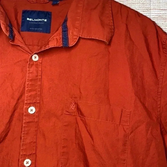 Belmont Contemporary | Men’s Super Fine Cotton Burgundy Size 42 - Picture 3 of 4